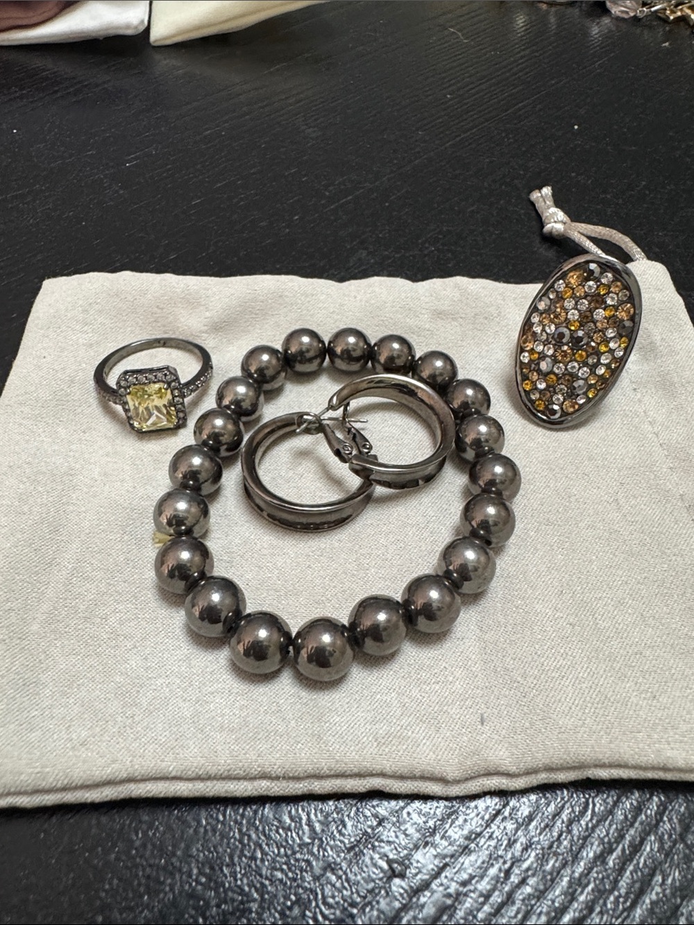 Gunmetal jewelry set - Women Accessories